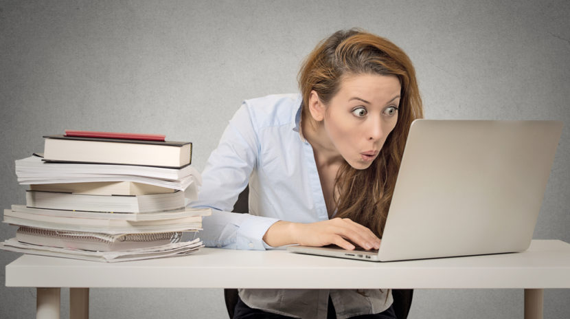 HR woman surprised by internet post