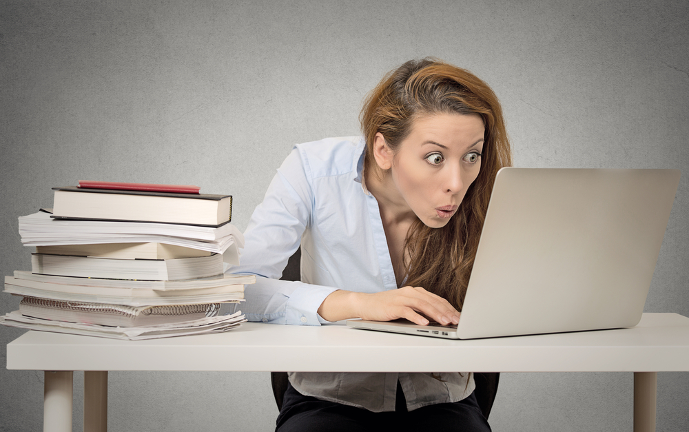 HR woman surprised by internet post
